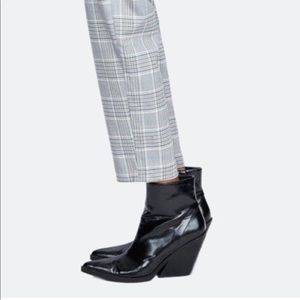 zara western ankle boots